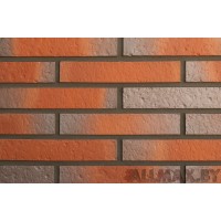 Клинкерная плитка ригельная красно-серая NF 6373 brushed