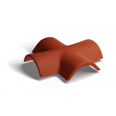Черепица KRIASTAK Classic X-образная плоская красный
