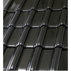 Керамическая кровельная черепица FLANDERN Plus schwarz (Черная, матовая глазурь)