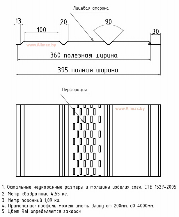 Софит размеры